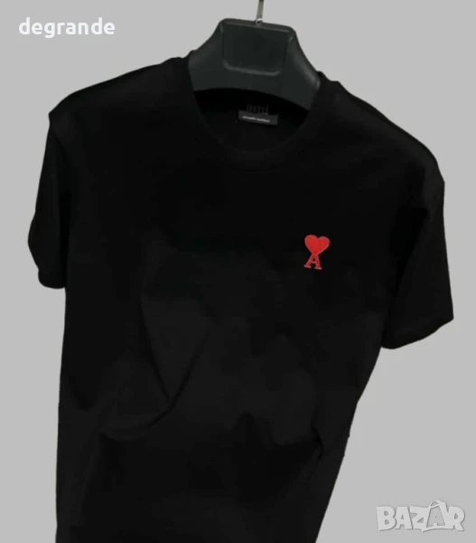 Черна мъжка тениска Ami, снимка 1