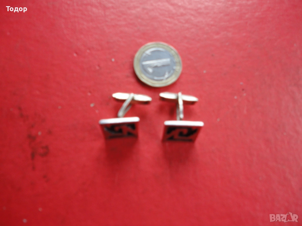 Сребърни бутонели копчета за ръкавели 925, снимка 1