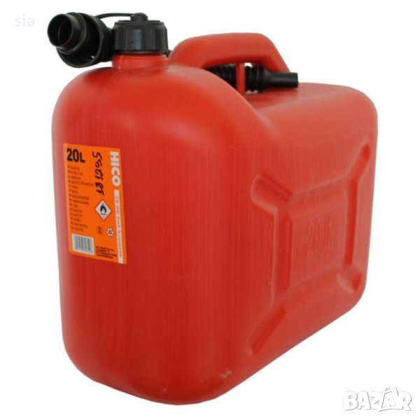 Туба за бензин, дизел, Пластмасова за гориво с накрайник, 20L, снимка 1