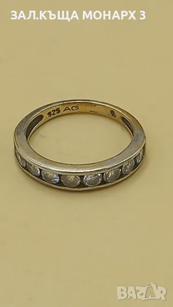 Сребърен пръстен с камъни , снимка 1