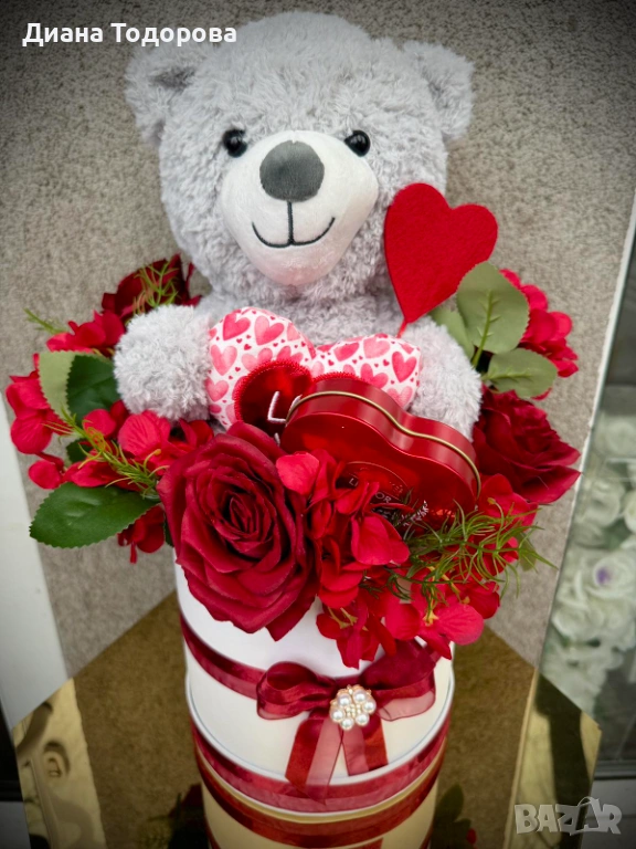 Романтичен подарък за Свети Валентин мече, снимка 1