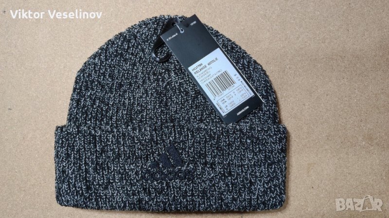 Adidas Зимна Шапка Плетена 2022 Woolie Beanie черна / сива, снимка 1