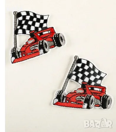 рали кола автомобил състезателна апликация за дреха дрехи самозалепваща се лепенка нашивка