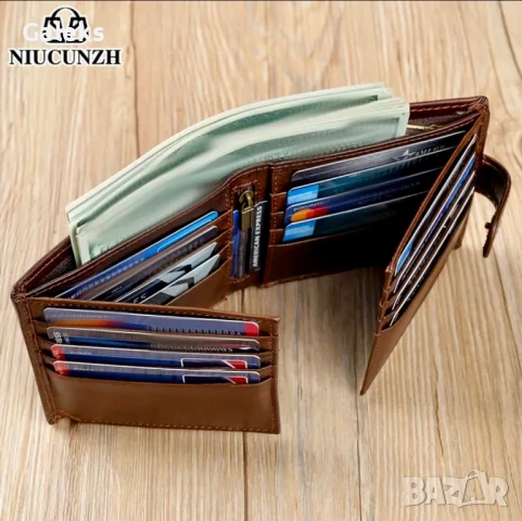 Защитени* и Луксозни ! Елегантни и Големи кафяви мъжки кожени портфейли!, снимка 11 - Портфейли, портмонета - 51330886