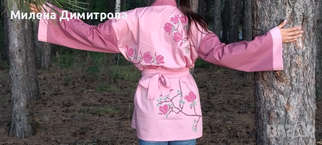 Ръчно рисувани кимона от поплин , снимка 10 - Сака - 48880401