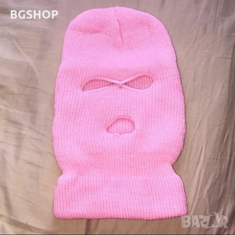 Зимна шапка маска - Pink Balaclava, снимка 5 - Шапки - 30397921