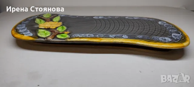 Винтидж керамично плато за сервиране или декорация Vallauris, Франция, около 1960-1960 г., снимка 9 - Чинии - 48079415