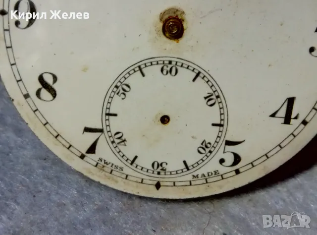 SIMIT SWISS MADE МЕХАНИЗЪМ с АРАБСКИ ЦИФЕРБЛАТ от РЯДЪК МОДЕЛ СТАР ШВЕЙЦАРСКИ ДЖОБЕН ЧАСОВНИК 26321, снимка 4 - Антикварни и старинни предмети - 48575409