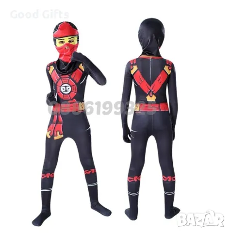 Детски Костюм на Нинджа Ninja костюм за деца + светещи мечове, снимка 2 - Детски комплекти - 47410969