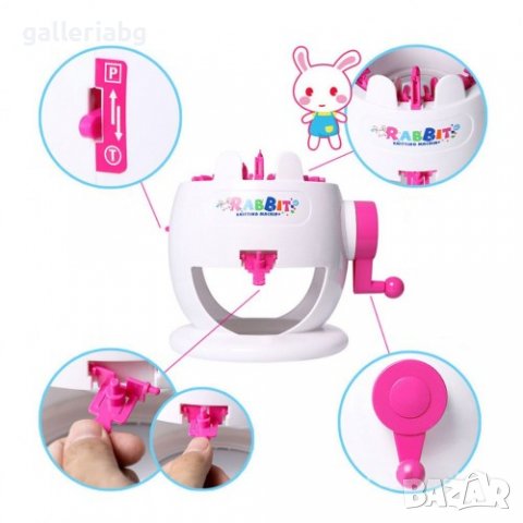 Детска машина за плетене Rabbit – креативен комплект с прежда, снимка 2 - Други - 38681184