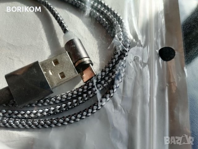 Магнитен кабел за зареждане на телефон, снимка 2 - USB кабели - 39578927