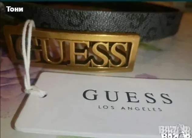 GUESS ORIGINAL Нов Дамски Колан Изцяло от Естествена Кожа 105см. 