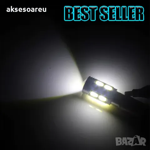 2 броя Нови габарити с лупи BAX9S с 10 LED диода крушка H6W-DC 12 V габаритни крушки фарове дневни, снимка 12 - Аксесоари и консумативи - 49961753