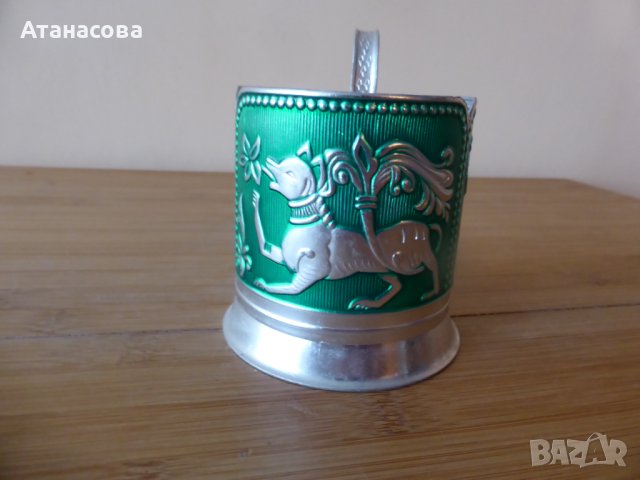 По-редки подстакани зелени с грифони сервиз, снимка 4 - Сервизи - 44463121