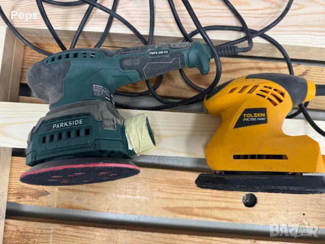 Шлайф машини 2 броя Parkside и TOLSEN неработещи виброшлайф , снимка 4 - Други инструменти - 50484322
