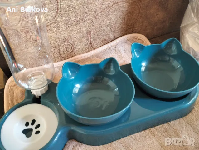 Комбинирана хранилка с поилка, снимка 3 - За котки - 49594911