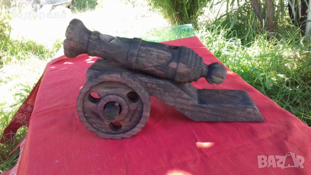 Старинно копие на дървен топ, снимка 2 - Антикварни и старинни предмети - 30219438