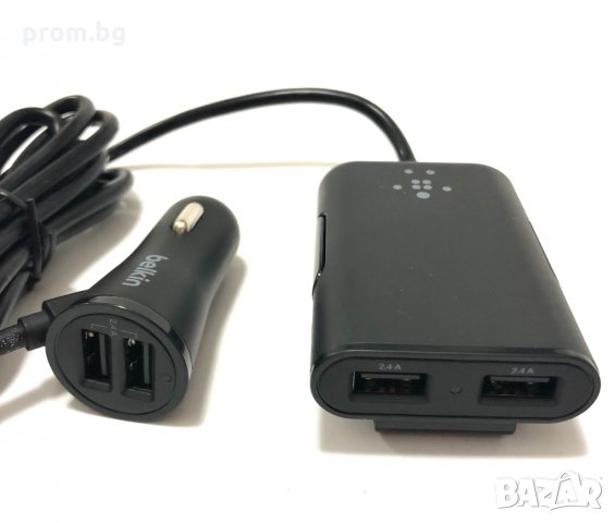 Belkin авто зарядно с 4 USB порта за лек автомобил, Германия, снимка 14 - Аксесоари и консумативи - 31430156