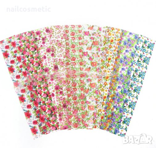 10 цвята комплект фолио за маникюр Т31, снимка 4 - Продукти за маникюр - 30051118