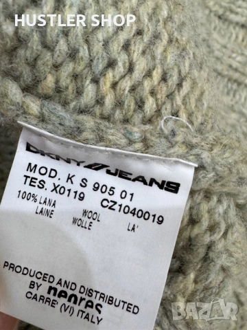 Дамски пуловер DKNY 100% вълна. Размер L, снимка 4 - Блузи с дълъг ръкав и пуловери - 52676586