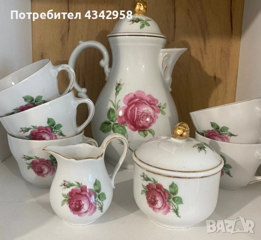 Oscar Schaller. Vintage комплект за кафе.1935-1950 г. Бавария