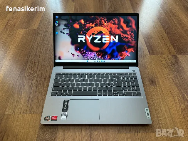 ЧИСТО НОВ 15.6' Full HD Ryzen 5 5500u Lenovo IdeaPad 16GB DDR4/512GB NVMe/Radeon/Бат 8ч