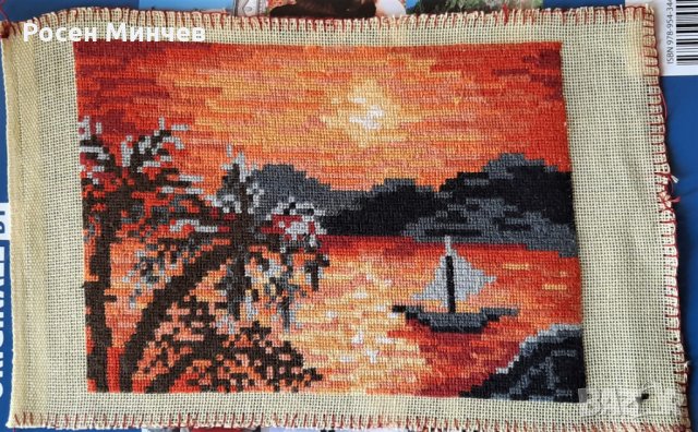 Гоблен "Платноходка" – ръчно ушит