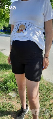 Памучни къси панталони за бременни , снимка 7 - Дрехи за бременни - 36756362