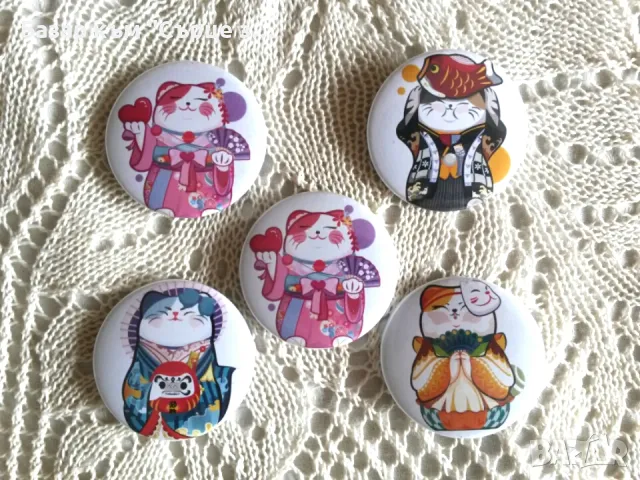 Брошки, пинчета с котки, кучета, коне, цветя, лисици, снимка 7 - Други - 35422972