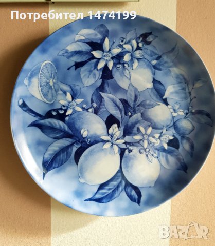 Декоративни чинии 2 бр.-кокичета и лимони, снимка 4 - Други - 39350869