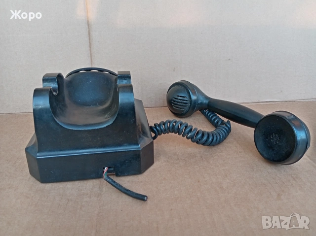 старинен бакелитов здрав телефон с шайба Гемания 30те, снимка 4 - Друга електроника - 51858726