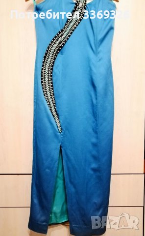 Тюркоазена бутикова рокля - Италия 🇮🇹, снимка 5 - Рокли - 36695605