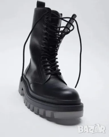 Нови кубинки ZARA естествена кожа - 35 номер, снимка 9 - Дамски боти - 38612268