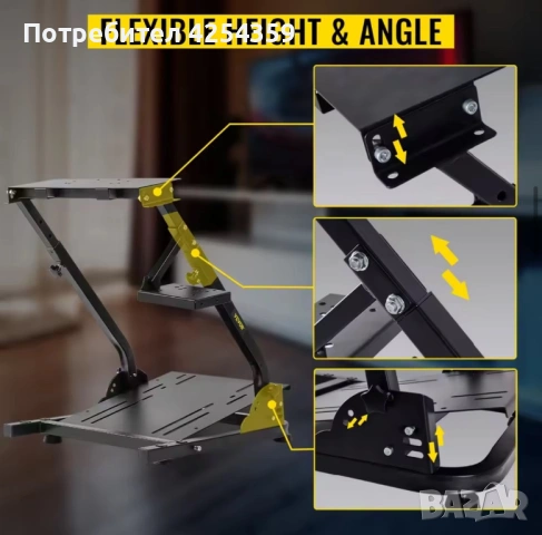 Стойка за волан Logitech Thrustmaster с място за скоростен лост, снимка 5 - Аксесоари - 53051939
