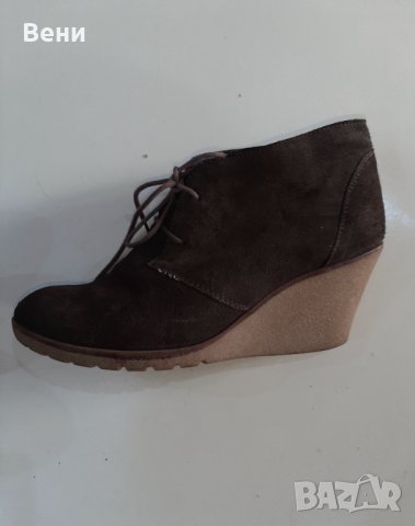 Дамски велурени обувки на платформа Gortz Shoes- 41 номер, снимка 2 - Дамски ежедневни обувки - 40742220