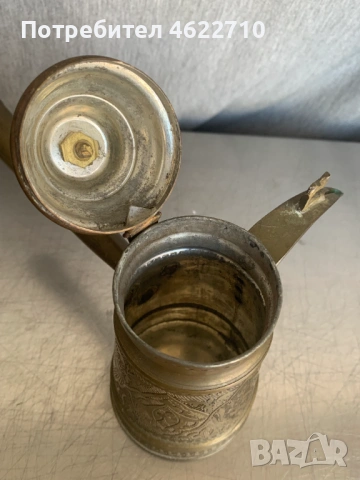 стара кана джезве  за кафе от мед и месинг, снимка 5 - Антикварни и старинни предмети - 54246525