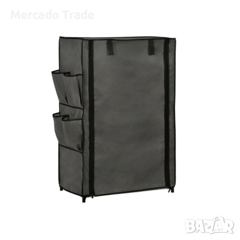 Декоративен рафт Mercado Trade, Плат, 5 рафта с външни джобове, Сив, снимка 2 - Декорация за дома - 42812349