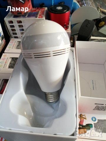LED Лампа крушка със Скрита Камера WiFi, Full HD 1080p, IP Панорамно Изображение, снимка 4 - IP камери - 29737647