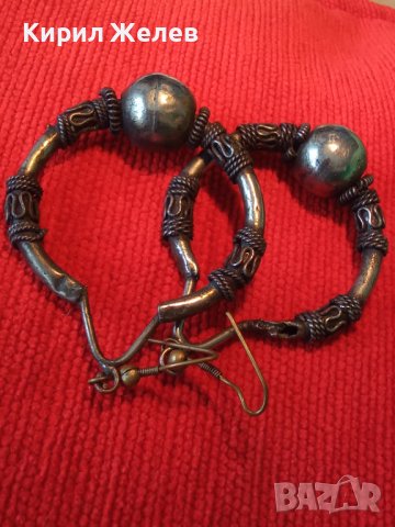 СТАРИННИ ПОСРЕБРЕНИ РЕТРО ВИНТИДЖ ОБЕЦИ Тип КРАЛСКА ПЛЕТКА МАЙСТОРСКА РЪЧНА РЯДКА ИЗРАБОТКА 886654, снимка 18 - Антикварни и старинни предмети - 37395571