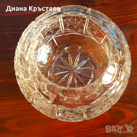 Кристална сферична купа, снимка 4 - Декорация за дома - 40749778