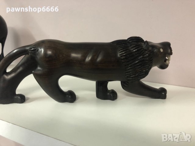 Дърворезба лъв от абаносово дърво, снимка 3 - Други ценни предмети - 35467460