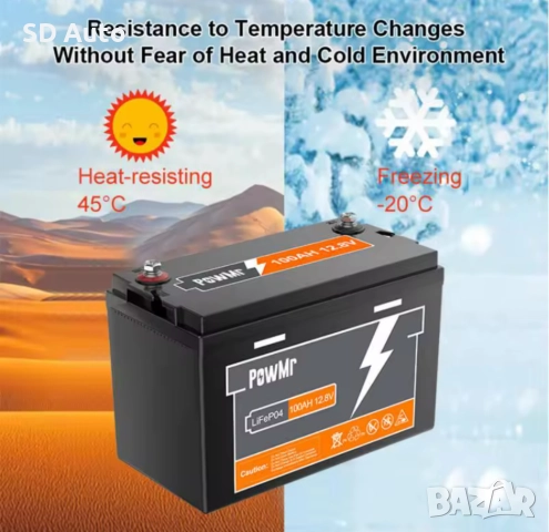 Батерия Pow Mr LifePo4 12,8V / 100A, снимка 9 - Друга електроника - 52190428
