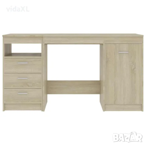 vidaXL Бюро, дъб сонома, 140x50x76 см, инженерно дърво, снимка 4 - Бюра - 56146582