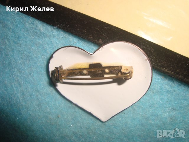 СТАРИННА ПОСРЕБРЕНА БРОШКА - СЪРЧИЦЕ РЪЧНО РИСУВАНА ФЛОРАЛНА ОРНАМЕНТИКА БЕЛ ЕПОК РЕТРО БИЖУ 25070, снимка 8 - Антикварни и старинни предмети - 34883971
