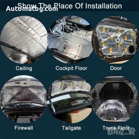 Универсално шумоизолиращо фолио Automat, За МПС, Заведения 100х500см, снимка 7 - Аксесоари и консумативи - 42783562