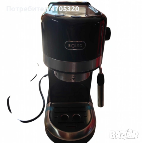 Машина за еспресо Solac Taste Slim Black CE4510 (С дефект отзад на резервоара  за водата и по кашона, снимка 6 - Кафемашини - 53058609