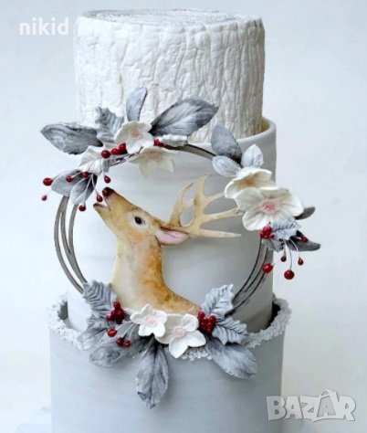 Цвят на Праскова цвете и листа силиконов молд форма фондан смола шоколад украса декор торта  сладки, снимка 3 - Форми - 31263849