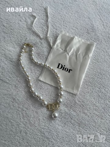 Колие с перли Dior с противопрахово пликче , снимка 2 - Колиета, медальони, синджири - 44465125