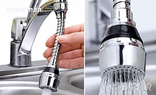 Накрайник за чешма с гъвкава структура Turbo Flex 360 мивка чучур, снимка 2 - Други стоки за дома - 31743771