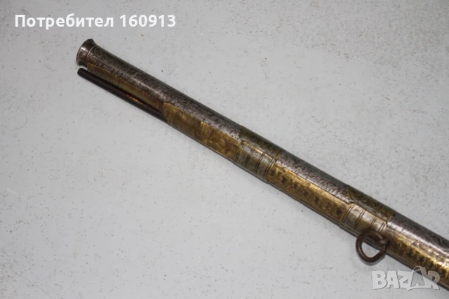 Автентичен оригинален балкански Джефердар . Кремъчна пушка ., снимка 16 - Антикварни и старинни предмети - 51423254